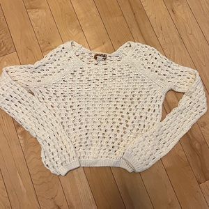 COPY - Fishnet style sweater. Size large butt fits like a medium or small.